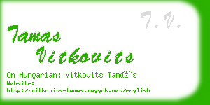 tamas vitkovits business card